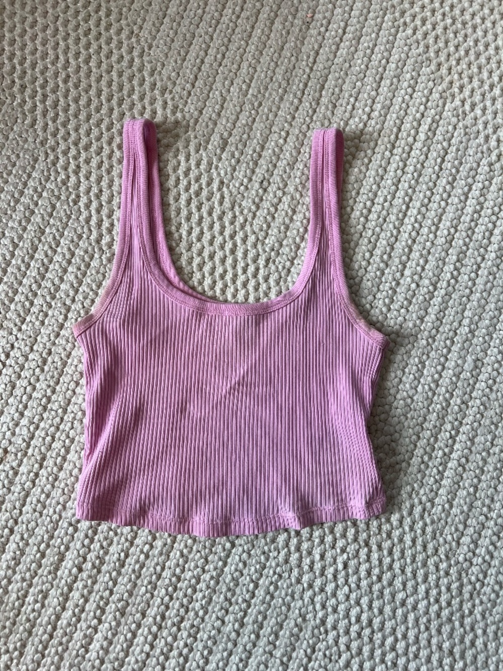 Old Navy Pink Ribbed Cropped Tank